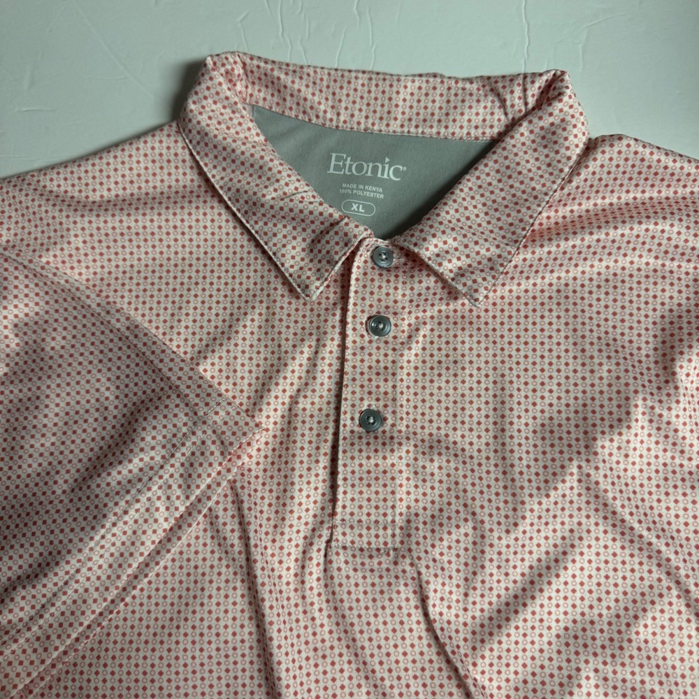 Etonic Golf Polo Shirt Geometric‎ Print Short Sleeve Casual XL